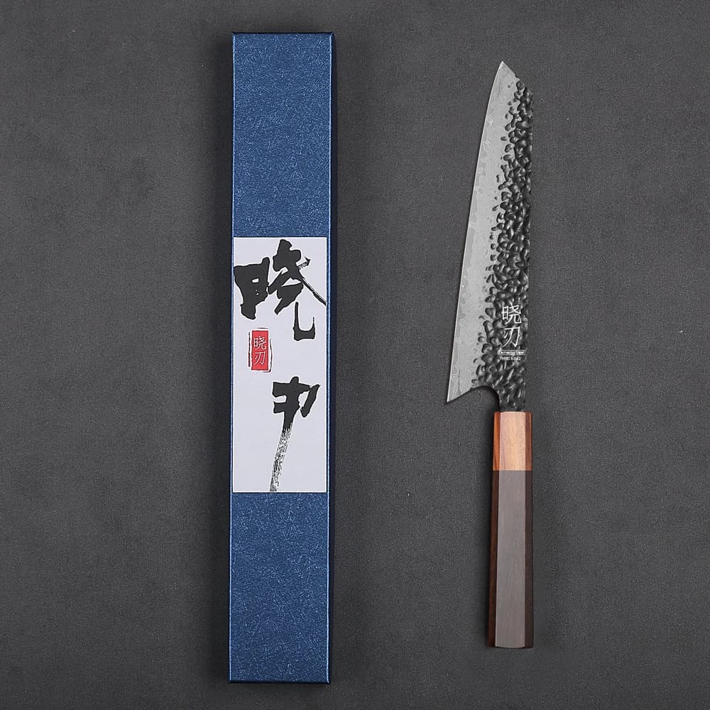 Faca de chef japonesa de 8 polegadas com lâmina de aço damasco afiada