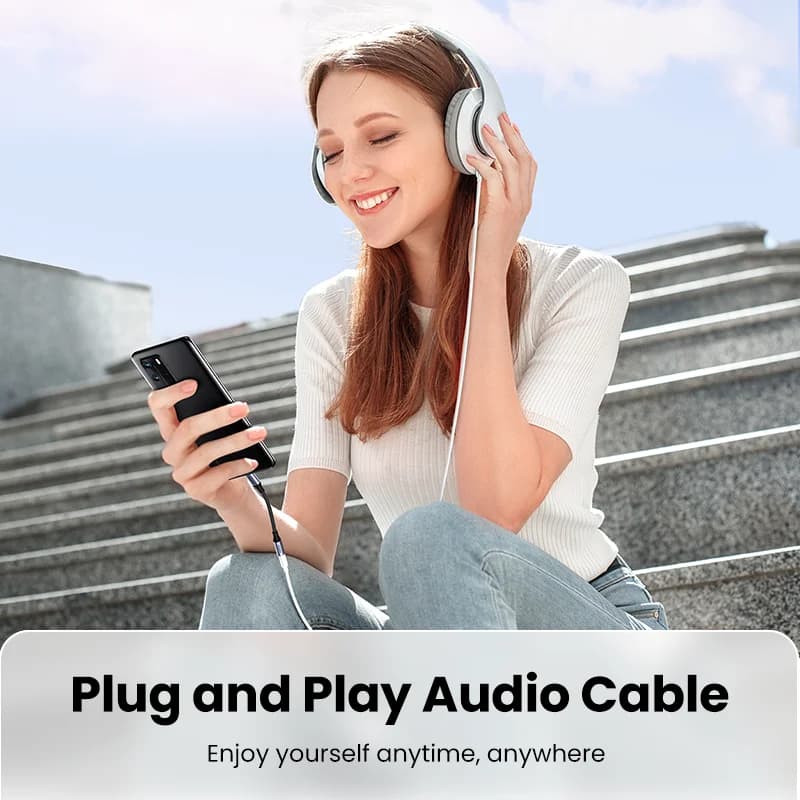 Cabo USB-C para 3.5mm DAC chip adaptador de fone de ouvido UGREEN