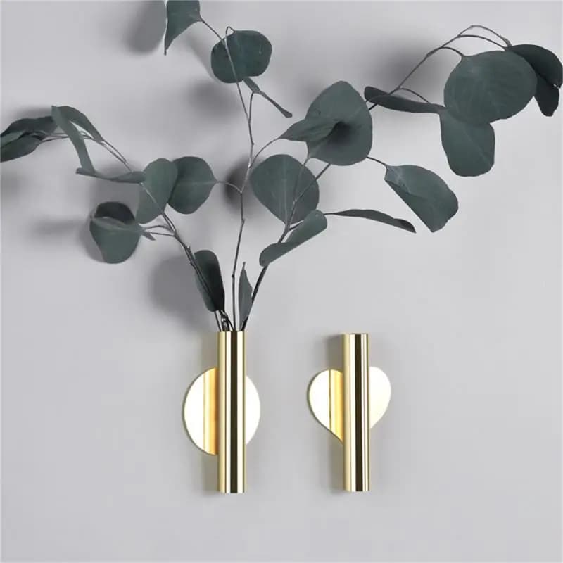 Suporte de parede dourado para vasos decorativos de estilo nórdico moderno