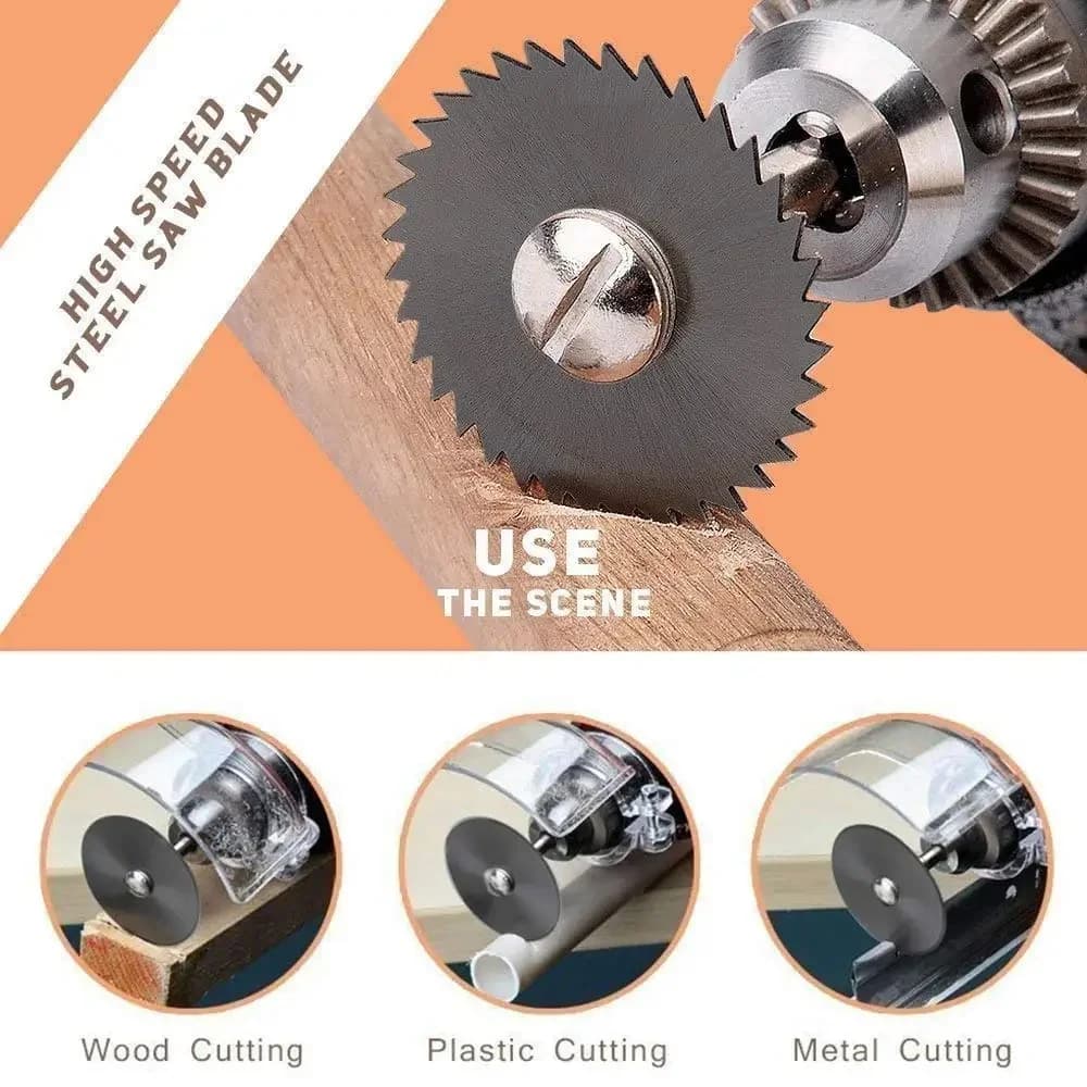 Conjunto de 6 lâminas de serra rotativas pretas para ferramentas Dremel