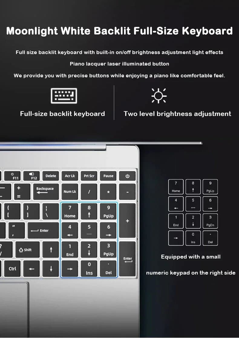 Notebook Empresarial Portátil 2026 de 14.1 Polegadas Ultrafino com Windows 11, Intel i9-9880H, 16GB/32GB de RAM DDR4 e SSD de 2TB