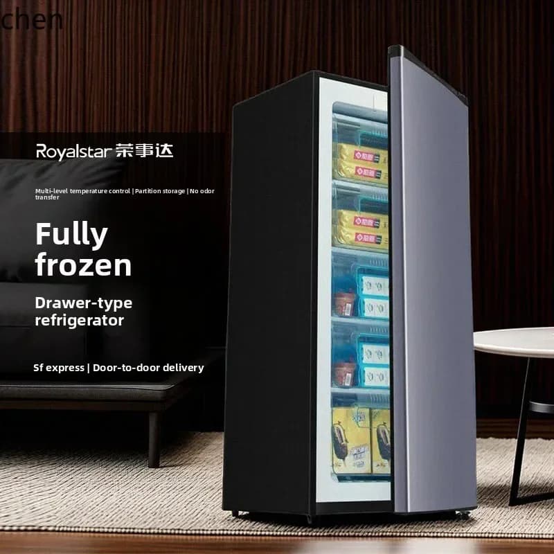 Tipo de gaveta freezer totalmente congelado vertical porta única geladeira barra de gelo doméstico pequena porta lateral de leite materno freezer