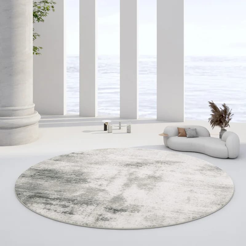 Estilo europeu redondo tapetes de pelúcia para decoração do quarto tapetes para sala estar área macia casa engrossar tapete macio tapetes