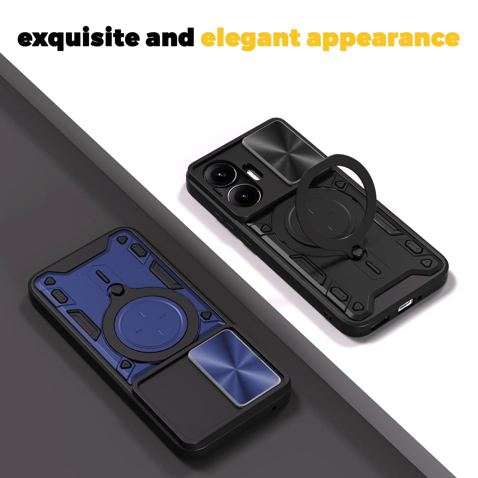 Capa de telefone para Redmi Turbo 4 Pro 5G, cor roxo, com proteção de câmera e suporte.