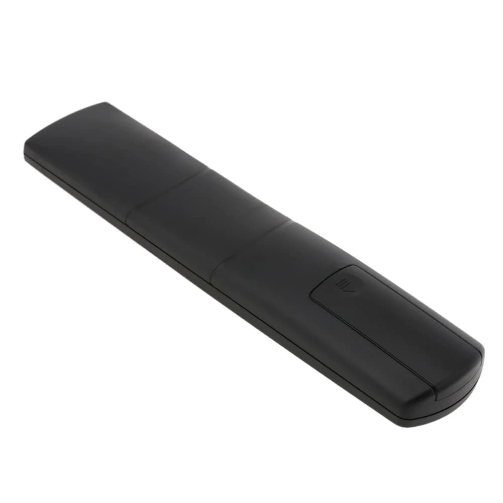 Vista traseira do controle remoto portátil para TV Toshiba RC1910 na cor preta
