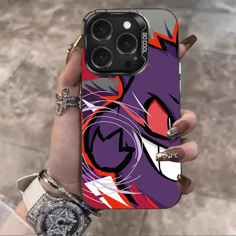 Capa para celular Xiaomi Redmi com estampa Gengar roxo vibrante estilo Pokémon