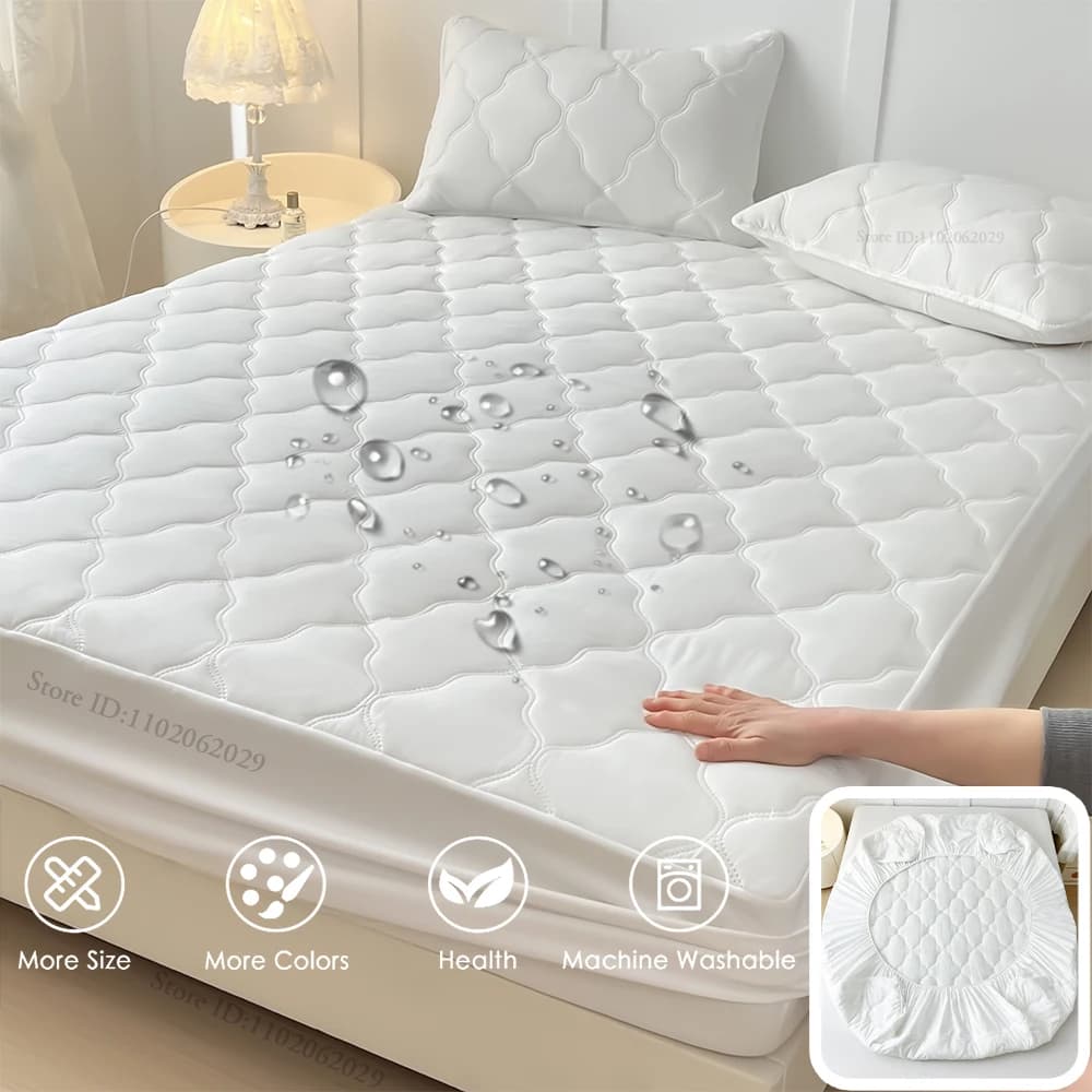 Colchas capa lençóis de cama cobertores de colchão à prova dwaterproof água almofadas protetoras de faixa elástica para cama de solteiro/duplo/king/queen
