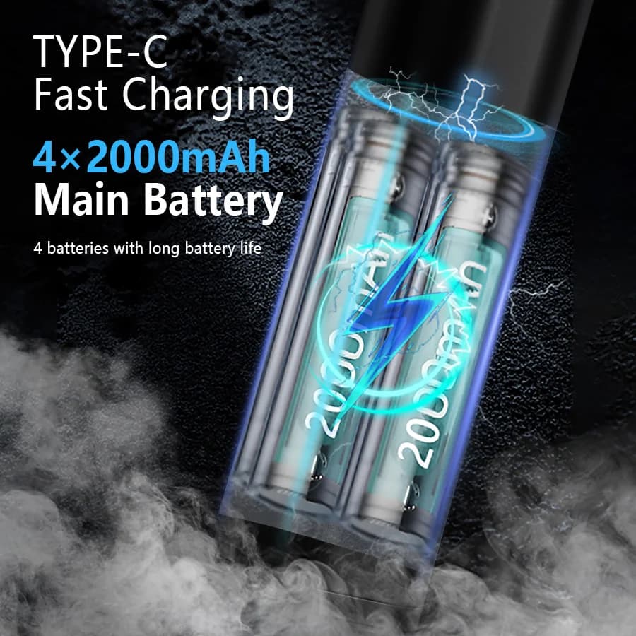 Bateria principal do aspirador Jácotei com carregamento rápido tipo C e capacidade de 4x2000mAh