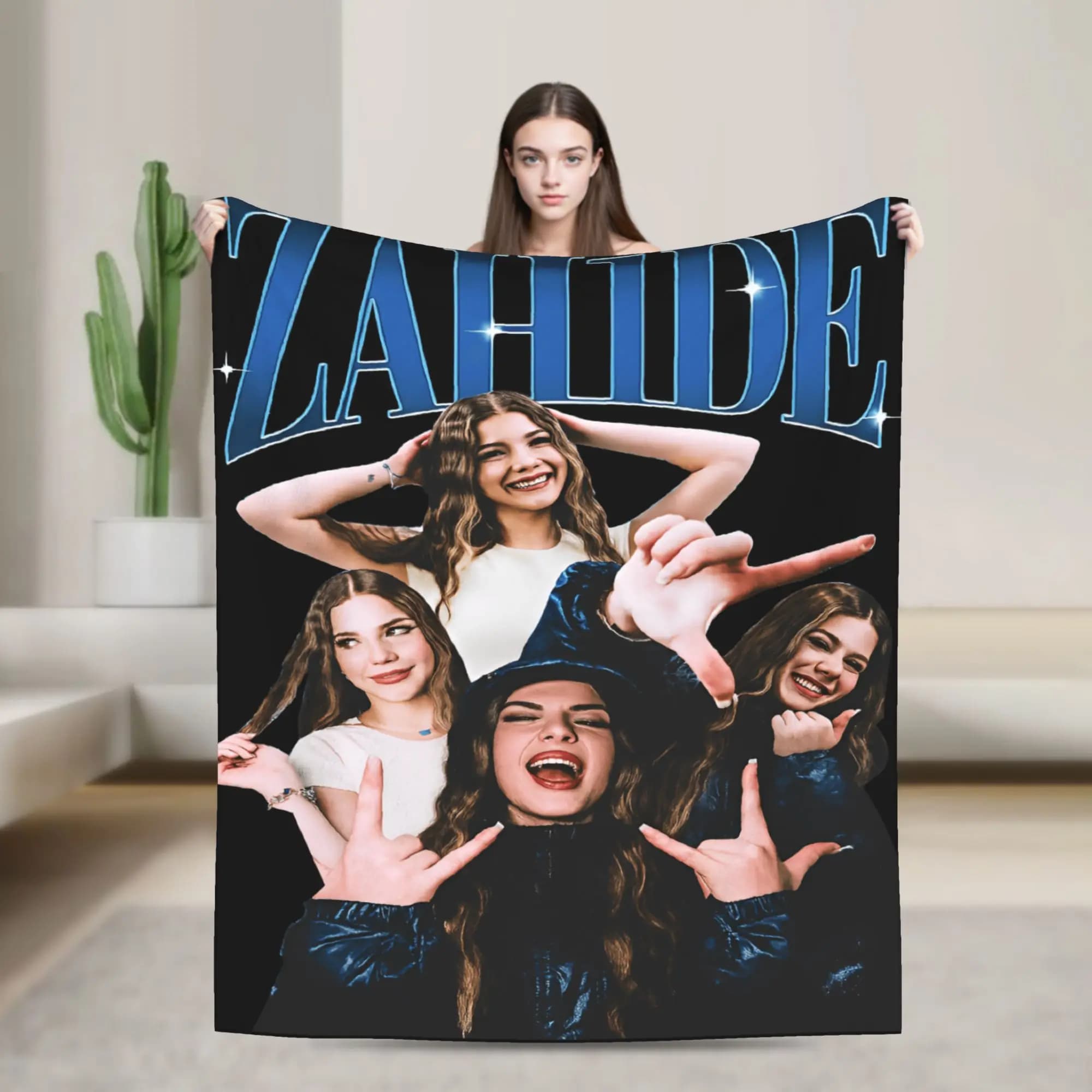 Zahide flanela cobertor cantor de inverno macio durável cama lança para crianças sofá cama novidade colcha sofá cama capa
