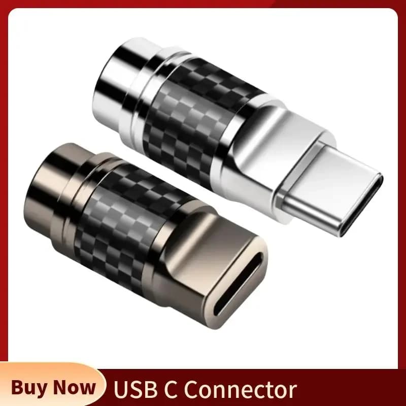 Conector USB C com Chip, ALC5686 Tipo-C Conector, DIY fone de ouvido, fibra de carbono Shell, Consumer Electronics, fones de ouvido Jack