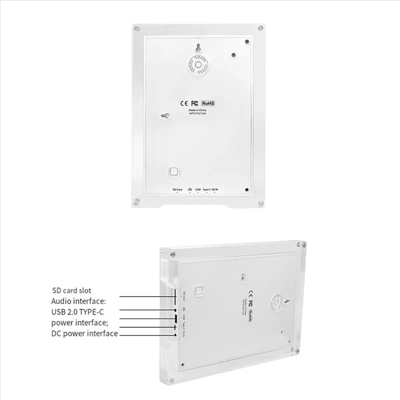 PHILE-WIFI Acrílico Digital Photo Frame 10.1 Polegadas Tela IPS 32G Memória Porta Retrato Digital