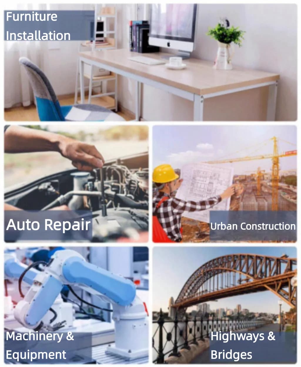 Aplicações do parafuso de cabeça sextavada DIN912 em móveis, reparo automotivo, construção urbana, máquinas e pontes