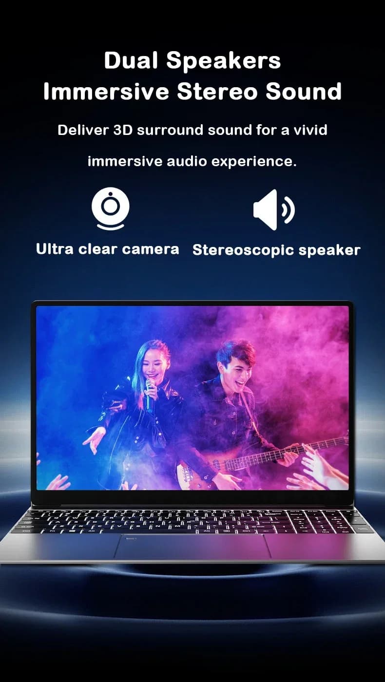 Notebook Empresarial Portátil 2026 de 14.1 Polegadas Ultrafino com Windows 11, Intel i9-9880H, 16GB/32GB de RAM DDR4 e SSD de 2TB