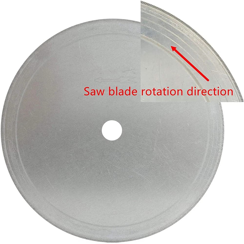 Disco de corte para serra circular 180mm com indicação de direção de rotação para jade, ágata e vidro