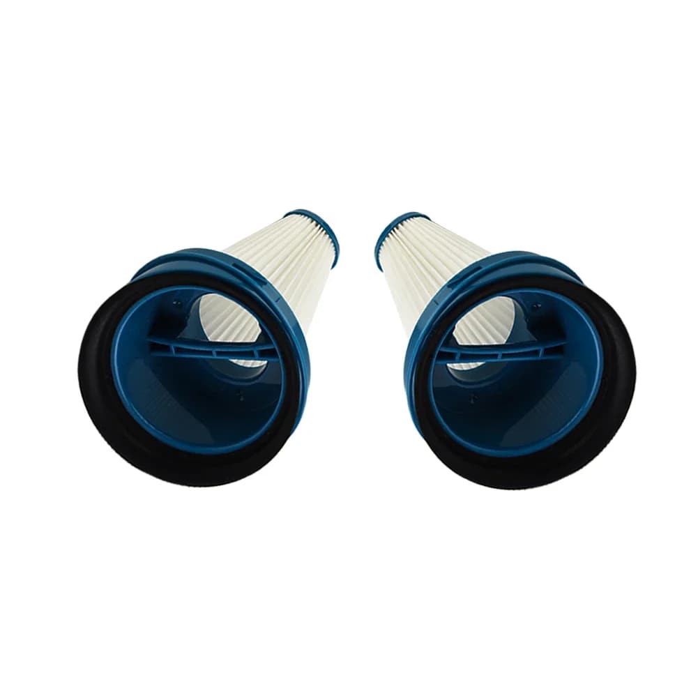 Filtro branco com detalhes azuis para aspirador Leifheit Roaro Powervac 2 em 1, kit com 2 filtros