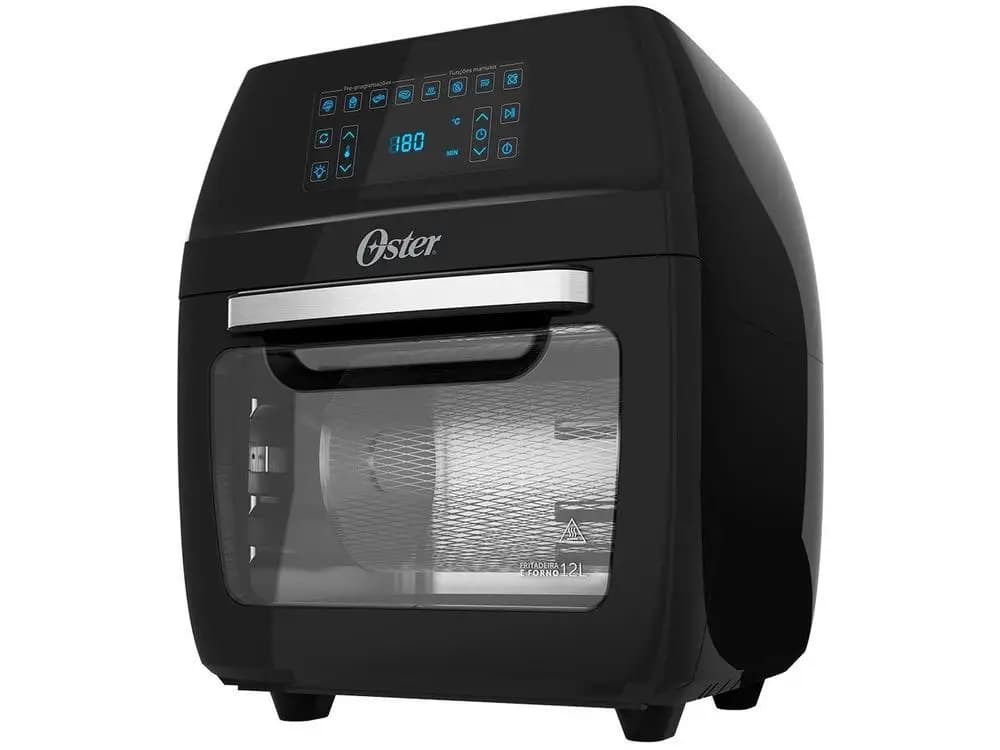 Fritadeira Elétrica sem Óleo Oster Oven - 110V, preto e aço inoxidável