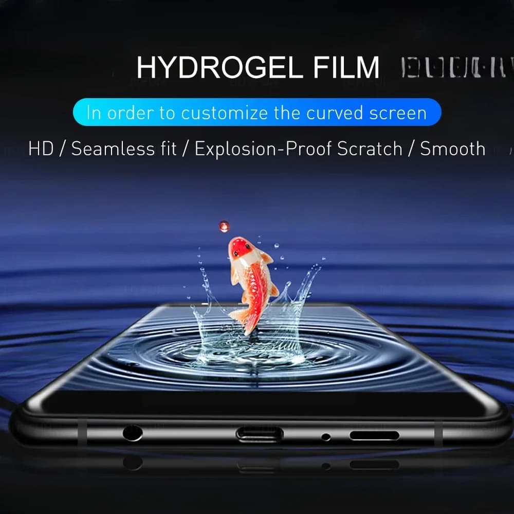 Película hidrogel para celular POCO com ajuste perfeito, resistente a riscos e proteção para tela curva