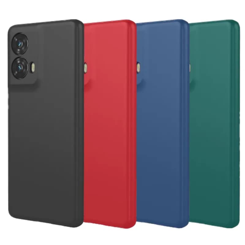 Capas protetoras de silicone para Motorola Moto G85, G35, G55, G75 5G, G05, G15, G04, G04s, G14, G24, G34, G54, E15, E14 em preto, vermelho, azul e verde