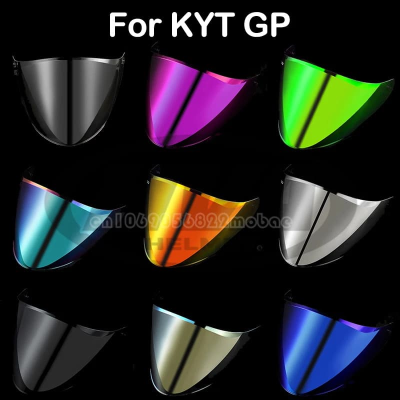 Motocicleta Capacete Viseira Faceshield para KYT GP Escudo, Moto pára-brisa, UV Cut, Dustproof Moto Acessórios