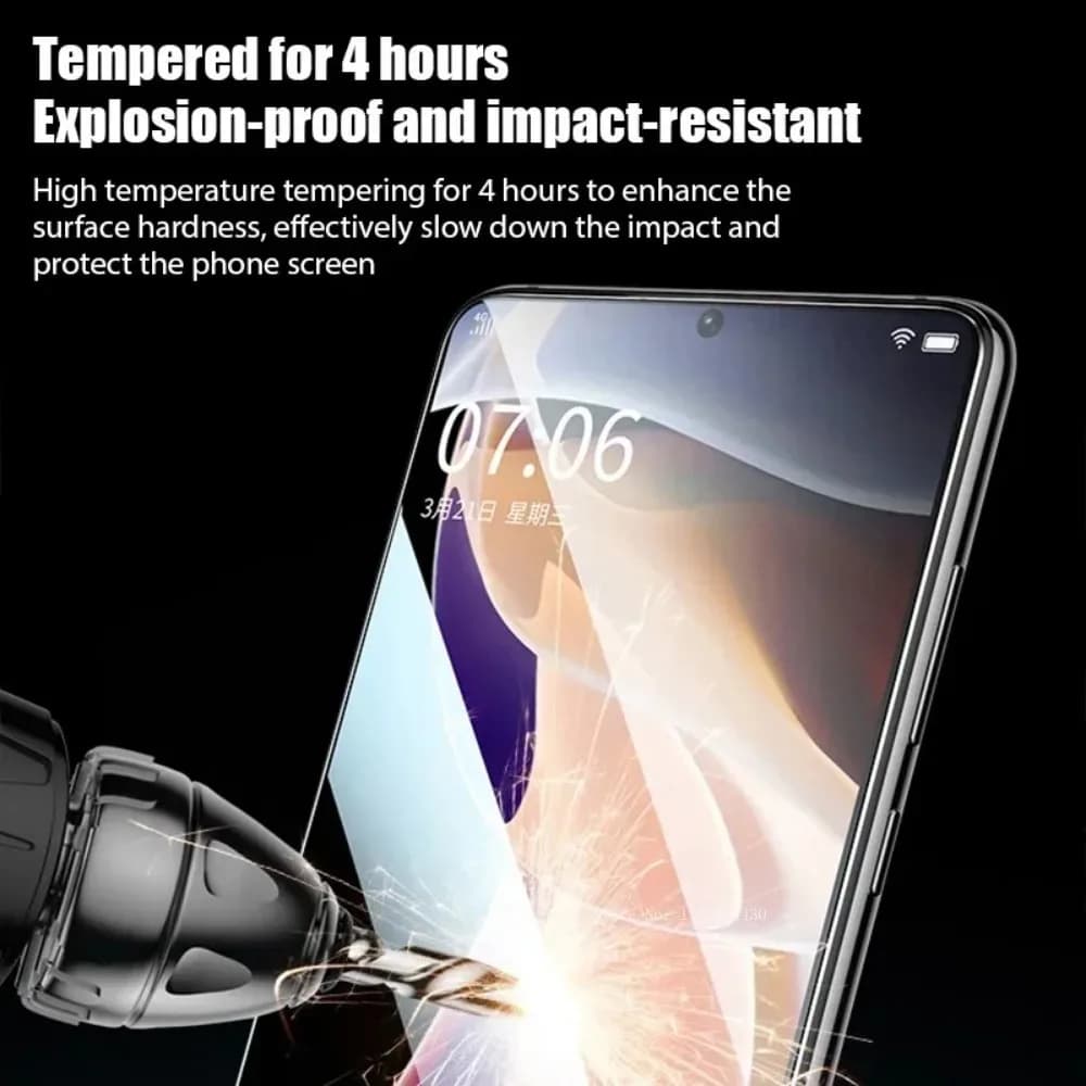 Vidro temperado para Xiaomi Poco resistente a impacto e prova de explosão com tratamento térmico de 4 horas