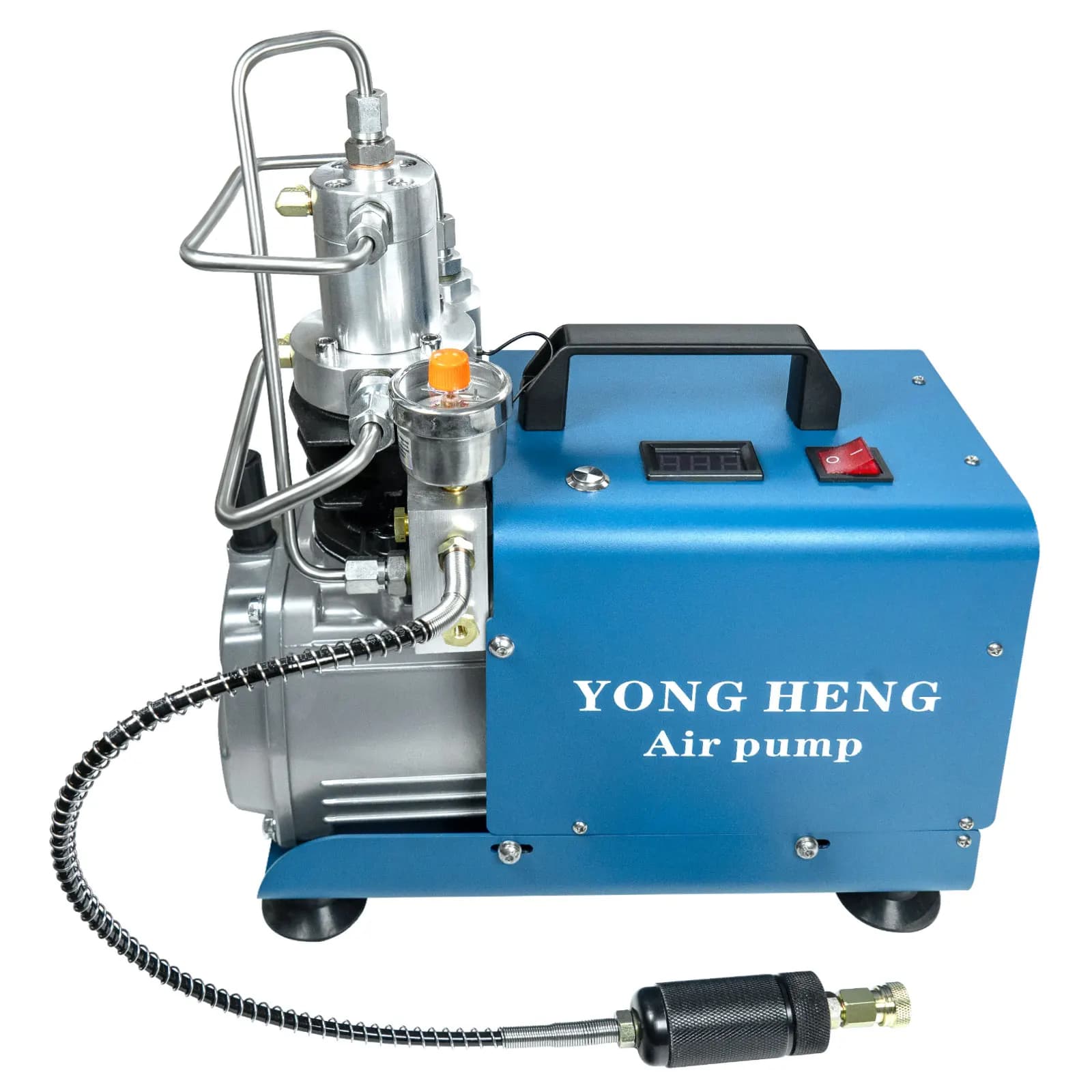 Compresor de ar elétrico YONG HENG 300Bar, alta pressão, 4500Psi, com parada automática ajustável