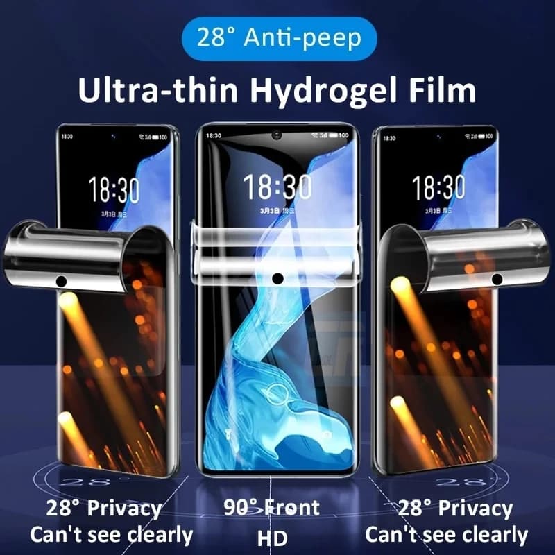 Película hidrogel ultra fina com proteção de privacidade anti-espião para Xiaomi Poco X3 Pro