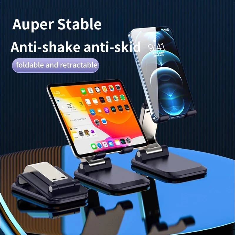 Suporte dobrável de mesa em ABS para celular, iPad, iPhone, smartphones e tablets