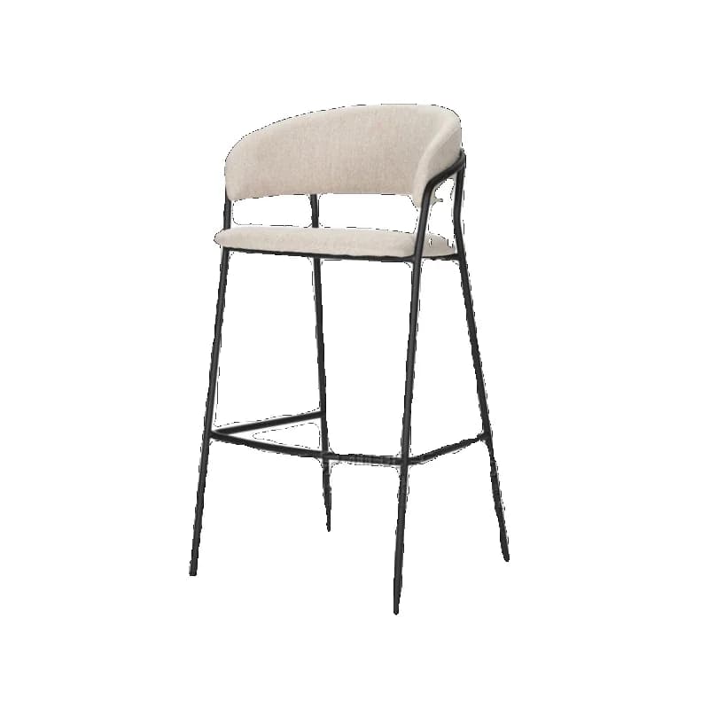 Cadeira de bar moderna branca, estilo nórdico, confortável, alta, cozinha, café da manhã, recepção, cadeiras de jantar, móveis para casa mq50by3