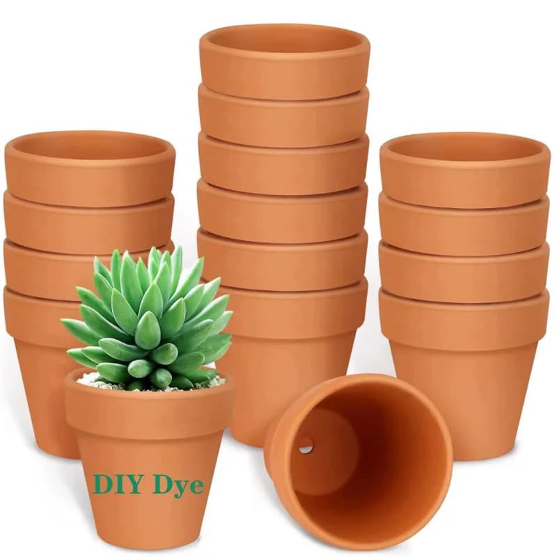 32 vasos de terracota para plantas, pirâmide, 2.2 polegadas, terracota