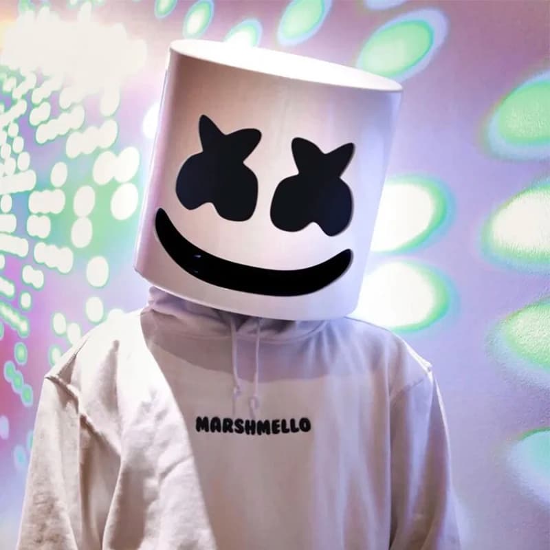 Halloween light up máscara facial completa led neon marshmallow máscara chapelaria luminosa dj música festival adereços cosplay rave festa máscara