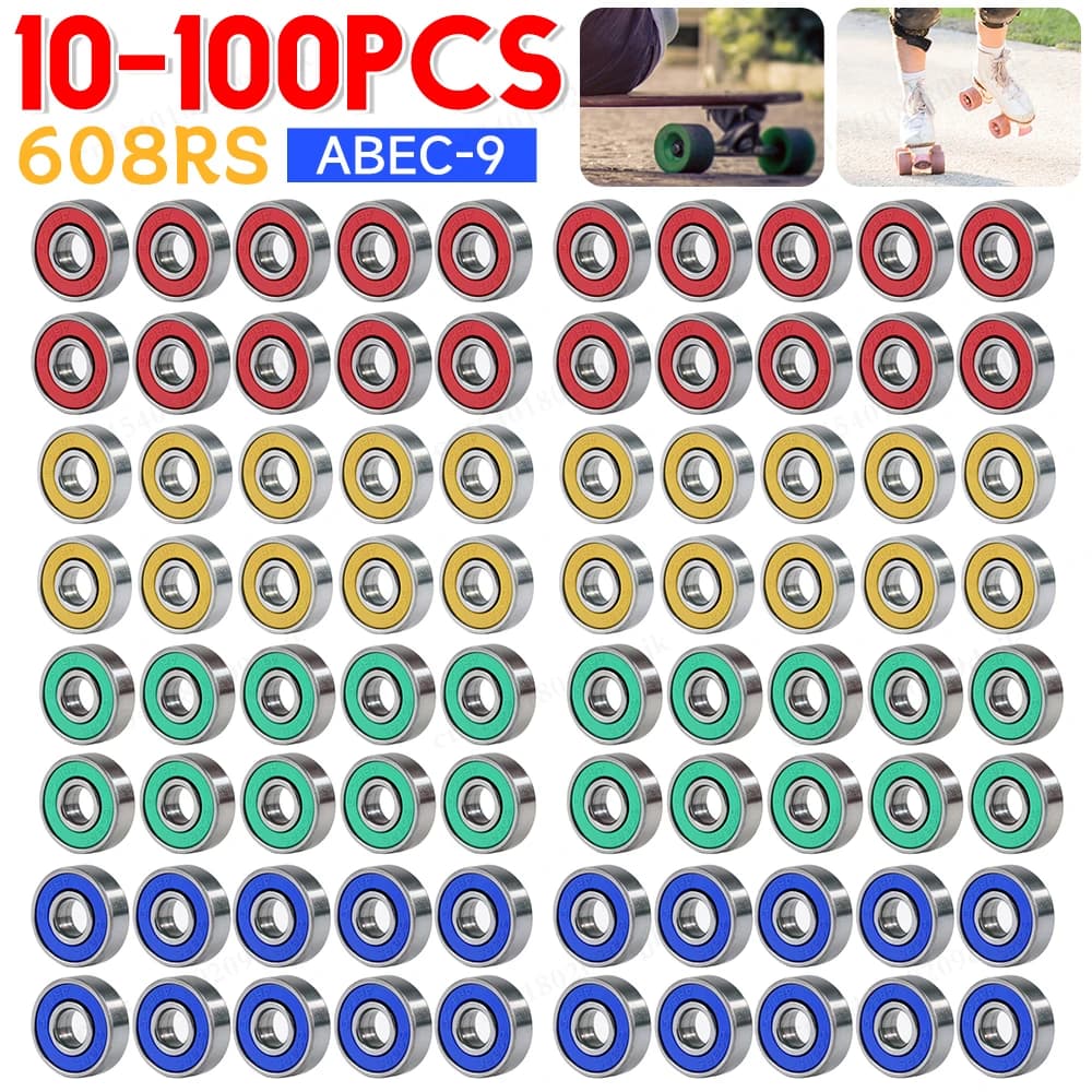Rolamentos rígidos de esferas 608RS ABEC-9 em várias cores