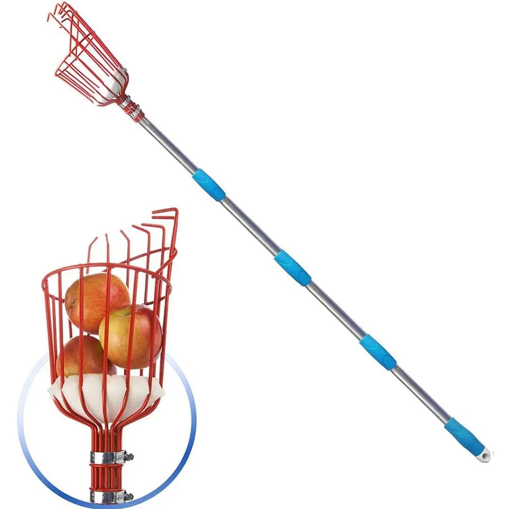 Selecionador de frutas de 260cm, cesta de profundidade ajustável, selecionador de frutas conveniente, cesta selecionador, ferramenta de jardim para colheita de maçãs