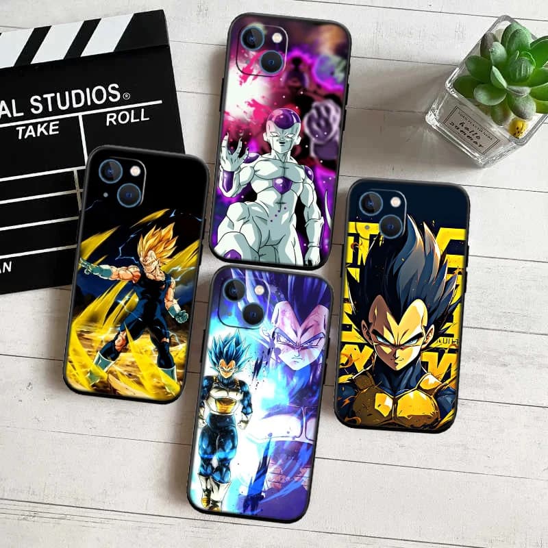Capas para Xiaomi Poco C40 com personagens Dragon Ball Vegeta e Frieza em cores vibrantes
