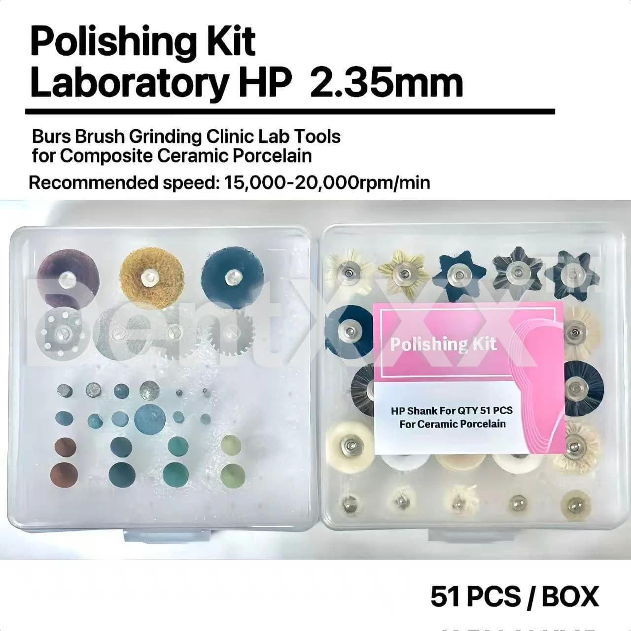Kit de polimento de laboratório multifuncional com 51 peças para ferramentas de acabamento