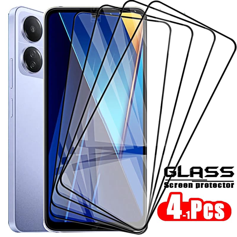 Protetores de tela transparentes para Xiaomi com 4+1 protetores inclusos