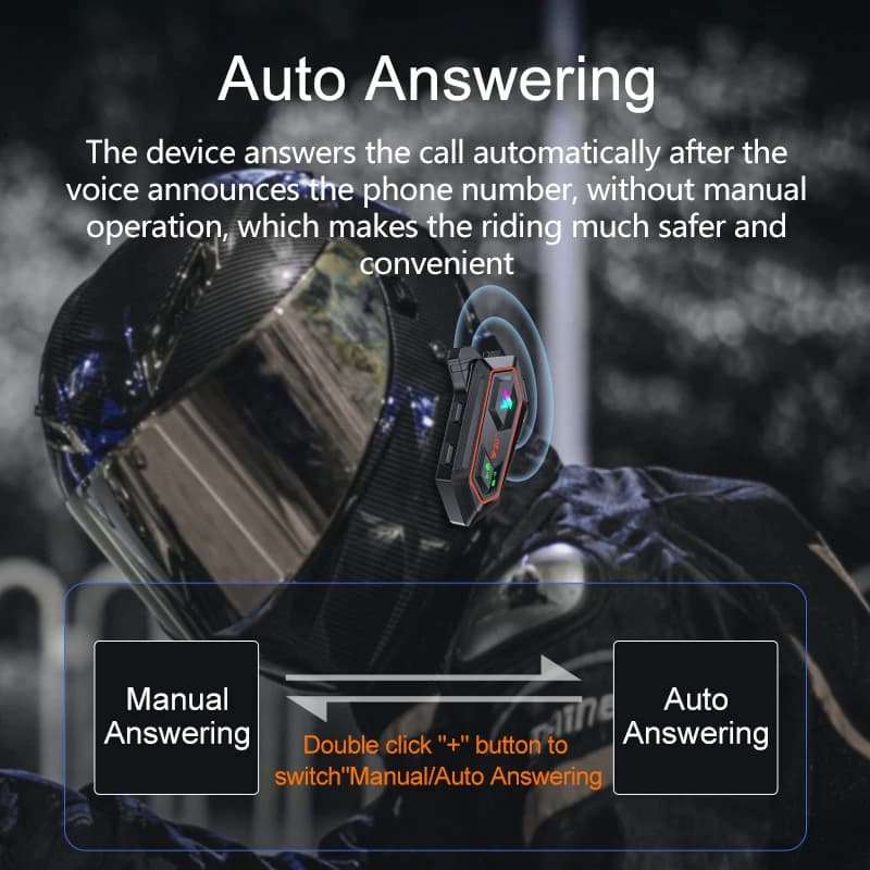 Y20 2x capacete da motocicleta interfone fone de ouvido bluetooth 5.0 capacete sem fio ipx6 à prova dwaterproof água mãos-livres chamada motor fone de ouvido