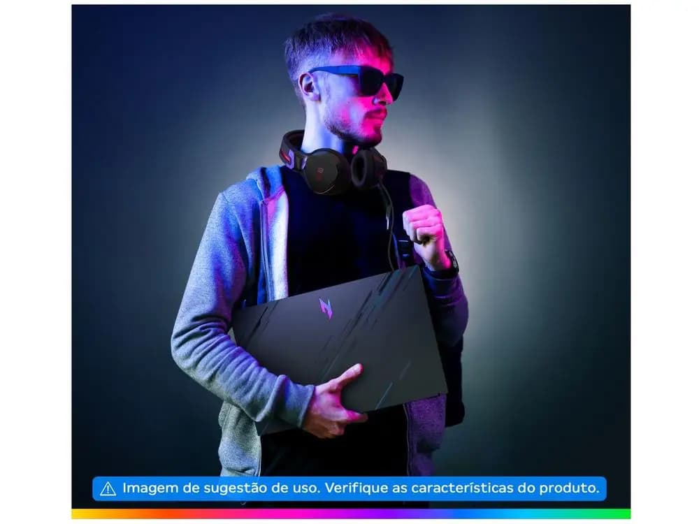 Notebook Gamer Acer Nitro V15 Intel Core i5 512GB SSD 16GB RAM 15,6" Full HD 144Hz IPS RTX 3050 6GB ANV15-51-582R