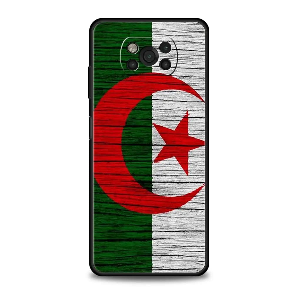 Capa de telefone com bandeira de Argélia para Xiaomi, Capa macia, Poco X6, X5 Pro, X4, X3, NFC, F5 Pro, F4, F3, GT, M5, M4 Pro, 5G, m3, C51, C50, C55