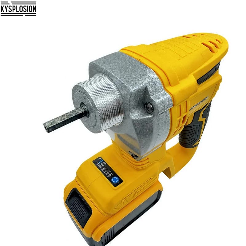 Ferramenta elétrica Kysplosion para mistura de concreto amarela com controle de velocidade e bateria 20V