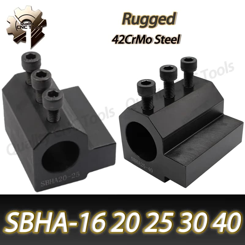 Suportes de ferramenta pretos 42CrMo para torno CNC, tamanhos 16mm, 20mm, 25mm, 30mm, 40mm