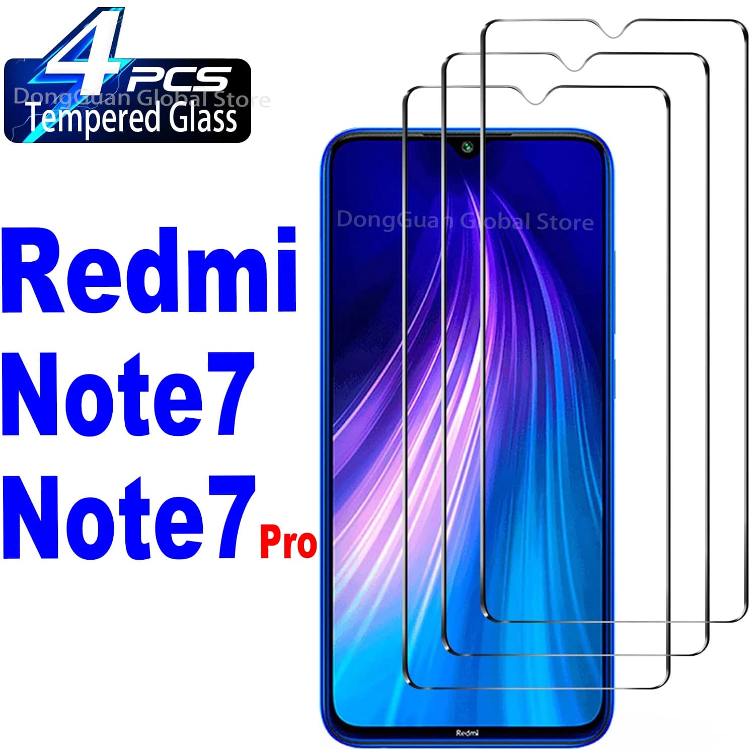 Vidro temperado protetor de tela para Xiaomi Redmi Note 7 Pro
