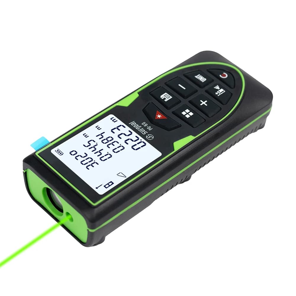 Medidor de distância a laser verde 120m Telêmetro recarregável com fita laser de medida de nível digital
