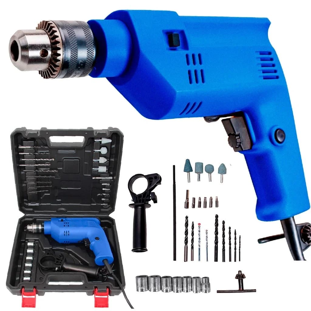 Kit Furadeira Parafusadeira 21V Recarregável com Bateria e Acessórios