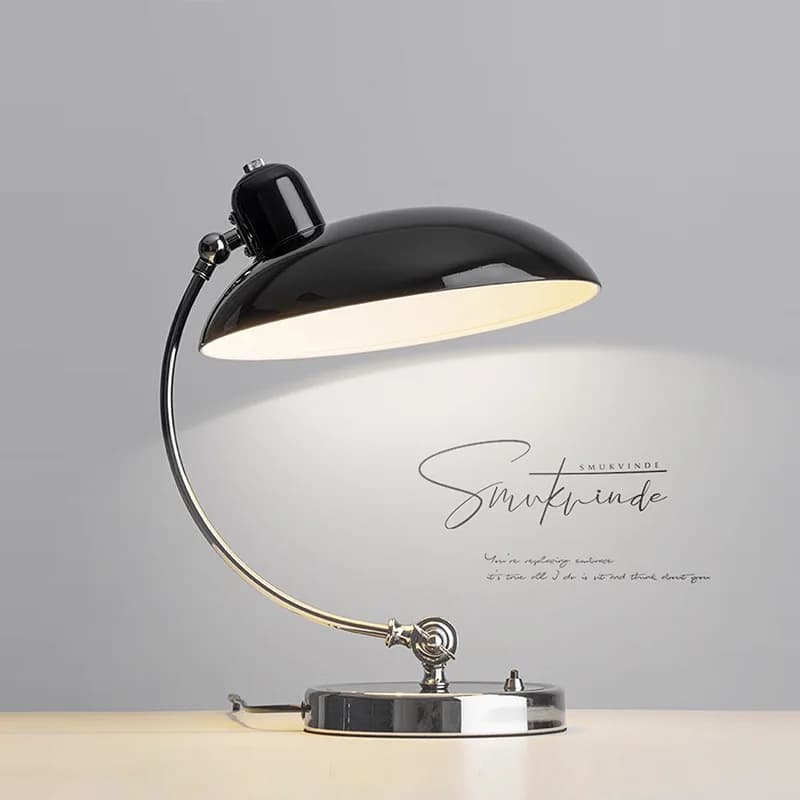 Luminária de mesa ajustável moderna com design Bauhaus, luz de leitura minimalista vintage