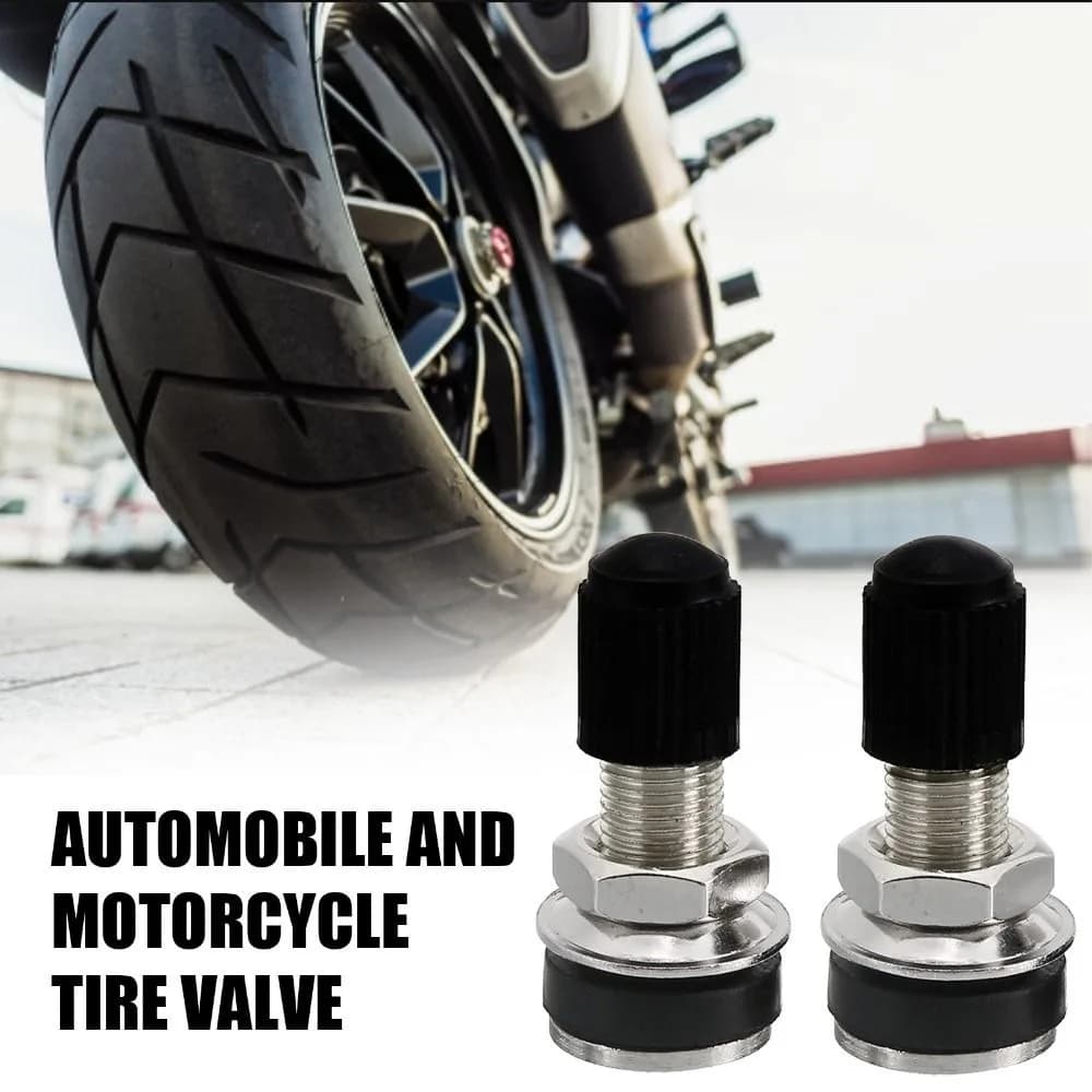 Válvula de roda de motocicleta, 2 peças, liga de zinco, 32mm, à prova d'água, válvula de pneu, sem câmara de ar, durável, bico de válvula