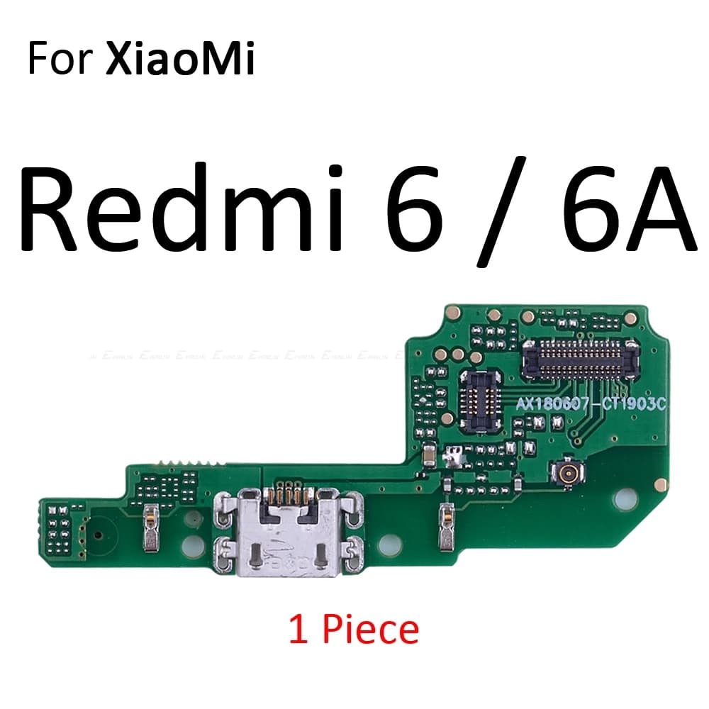 Placas de conector de carregamento para Xiaomi PocoPhone F1 e Redmi Note 8, 7, 6, 5 Pro Plus, 8A, 7A, 6A, S2