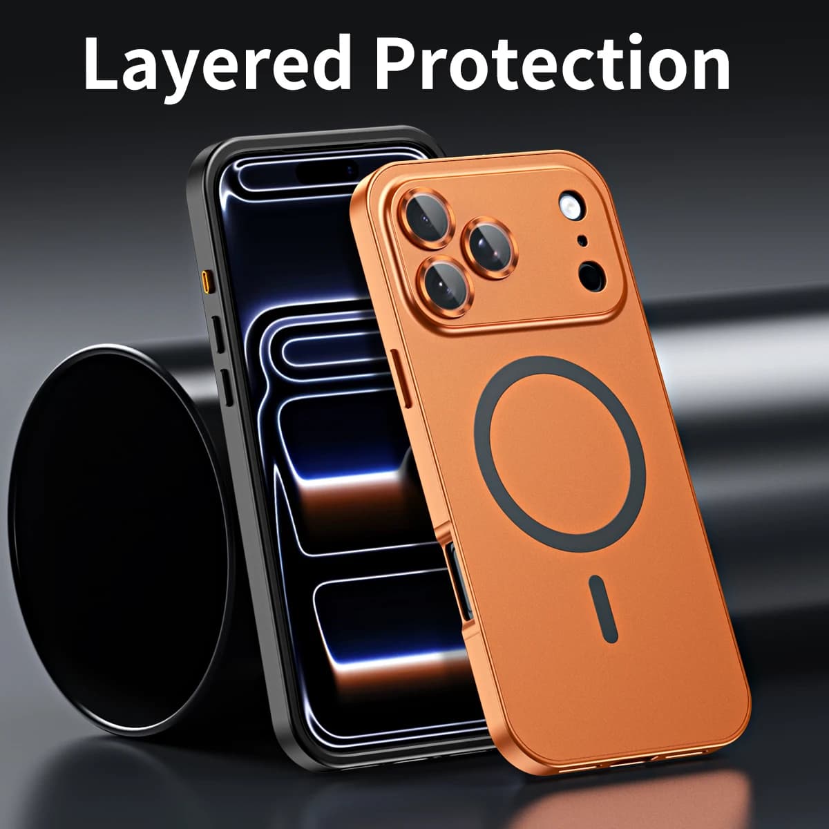 Luxuosa capa de telefone magnética de alumínio para iphone 12 13 14 15 16 17 pro max plus 17 lente de ar capa protetora de vidro de metal