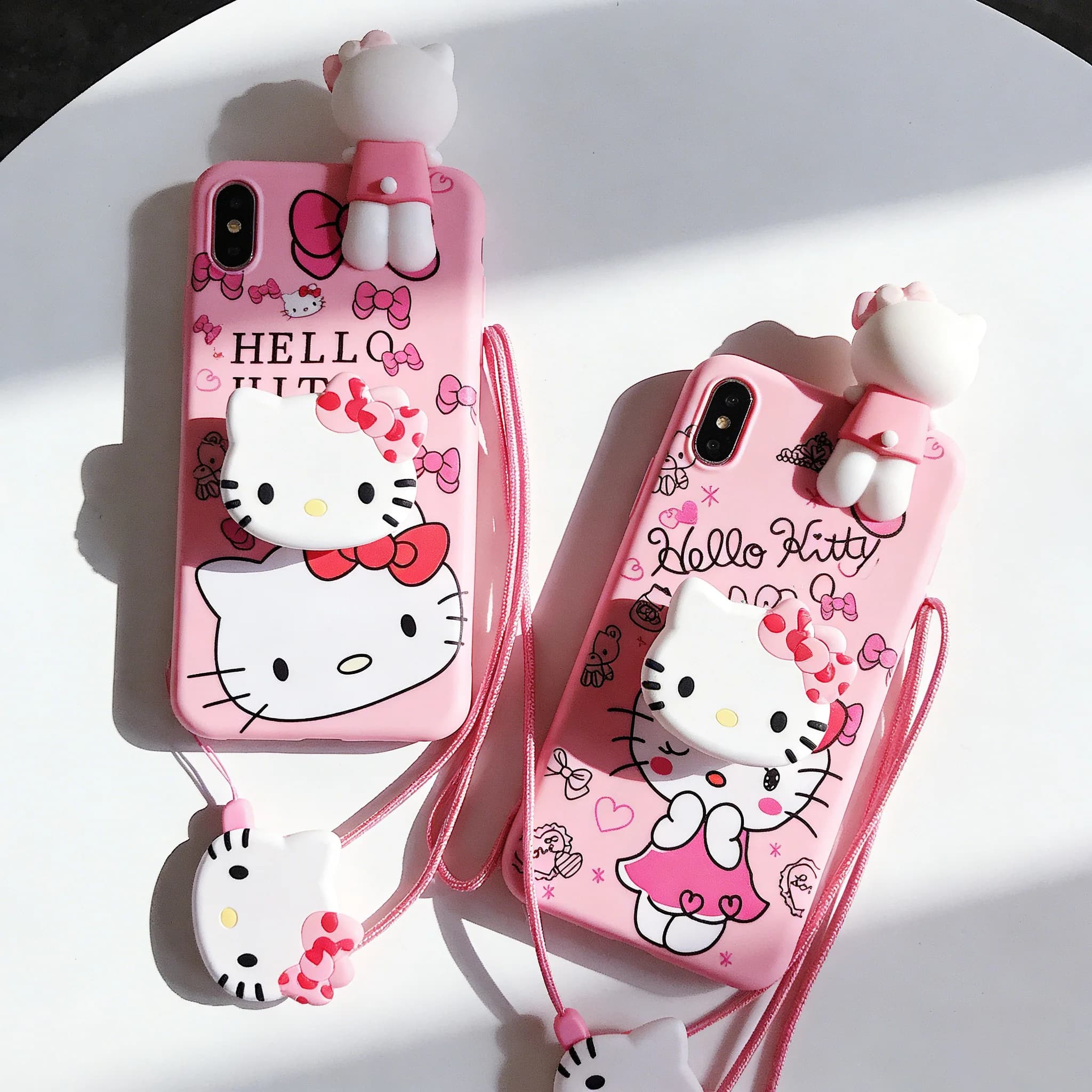 Capa de telefone rosa Hello Kitty para smartphones Samsung