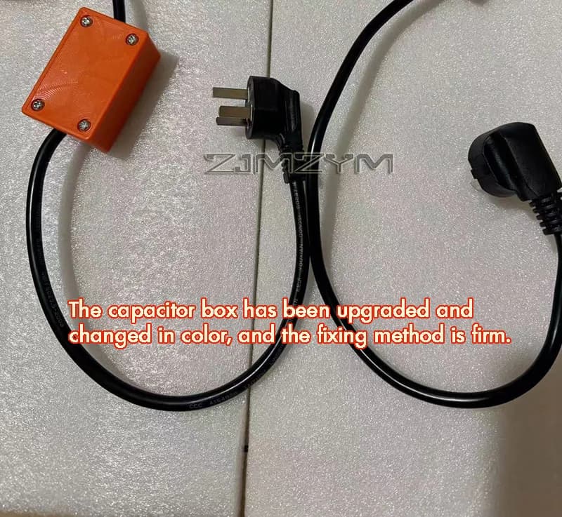 Cabo bivolt com caixa de capacitor laranja atualizada para mesa vibratória profissional de concreto