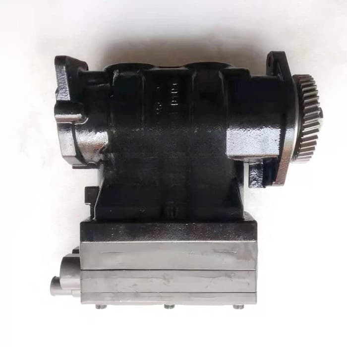 Compressor de ar do motor diesel com base em aço inoxidável e corpo em preto fosco